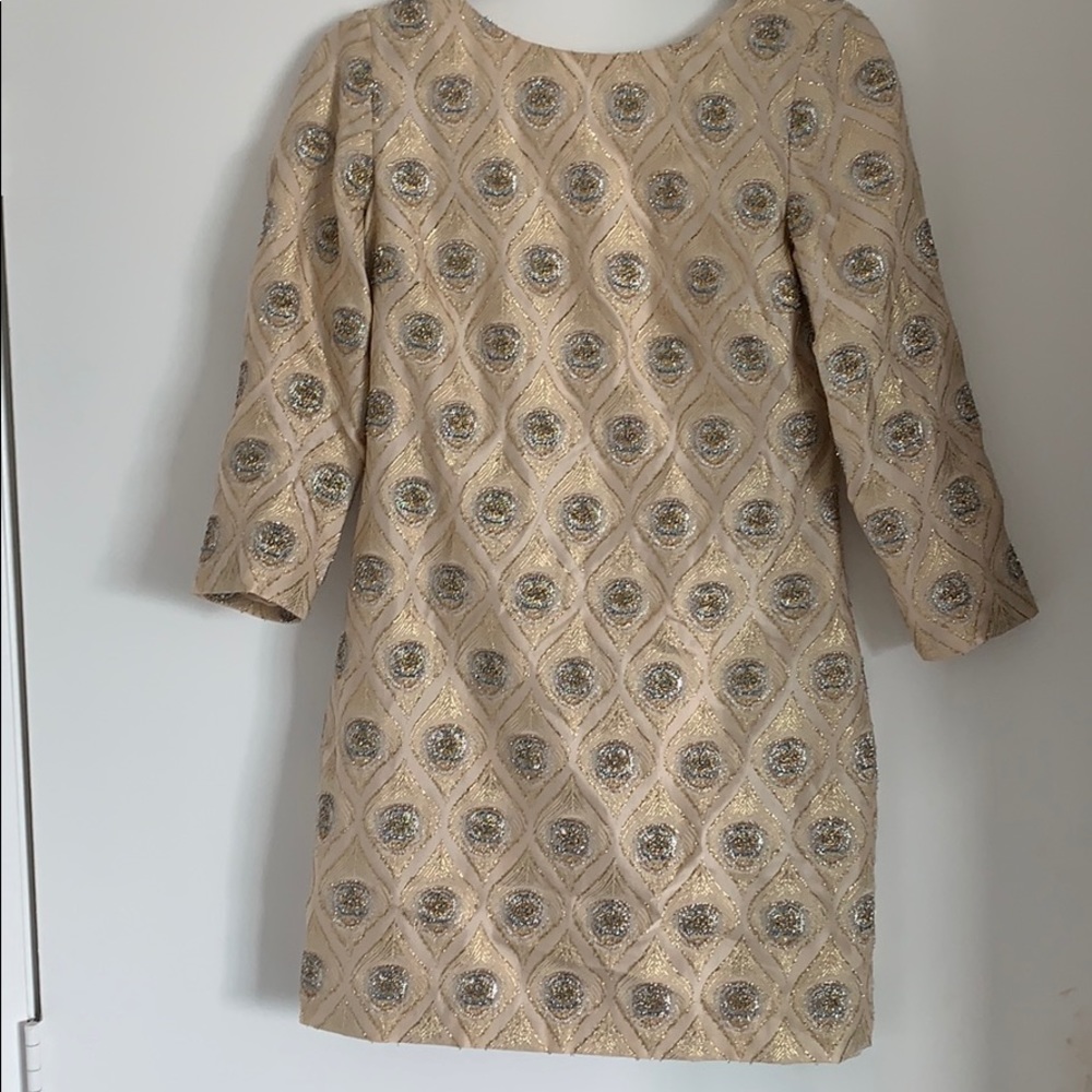 Jay Ahr gold mini dress SEXY back Small